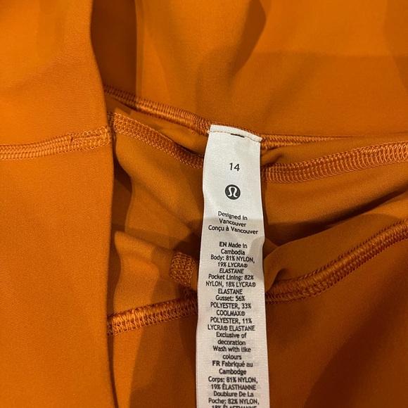 Lululemon Roasted Orange Groove Pant Flare *Nulu Size 14 - Picture 4 of 4